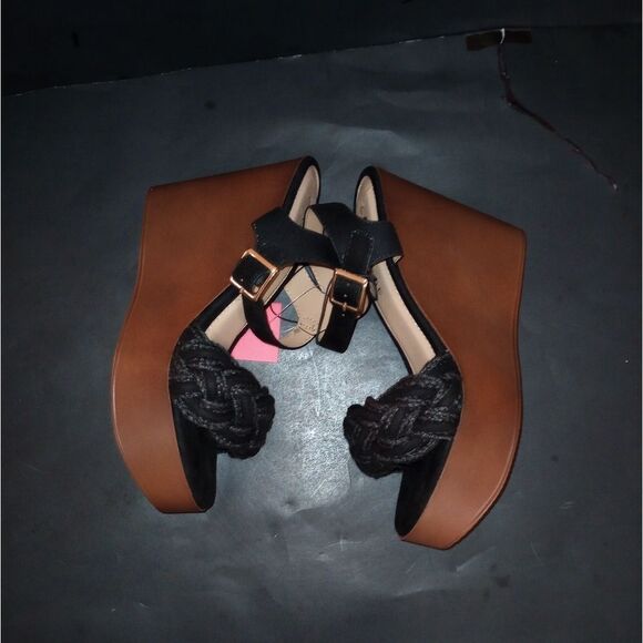 🆕👡RAMPAGE Braided Wedge Heel Sandals - Picture 3 of 6